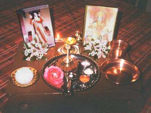 Traditional articles prepared for Ishtalinga worship